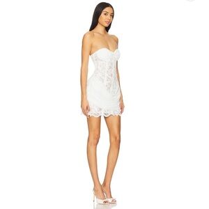 REVOLVE MAJORELLE Katina Lace Mini Dress in White